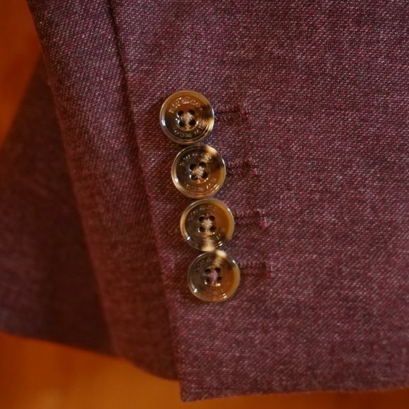 RW&CO Burgandy Slim Fit Blazer (Stretch Fabric) 36 Short - Picture 7 of 7